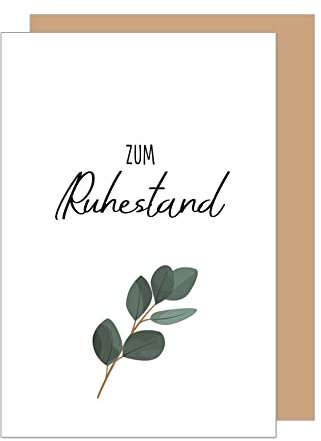 Edition Seidel Premium Glückwunschkarte zum Ruhestand mit Umschlag. Ruhestand Grusskarte Billet Mann Frau Pension Abschied Rente Ruhe (R124 SW023)