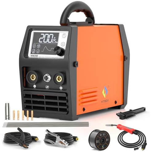 HITBOX 140A 4-in-1 MIG Welder, 110V 220V Flux Core MIG/Lift TIG/Stick