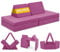 Linodino® Spielsofa | Kindersofa aus Schaumstoff Bausteine - Spielsofa für Kinder & Kuschelecke im Kinderzimmer [OHNE Harte Teile] | Schmetterlings Lila