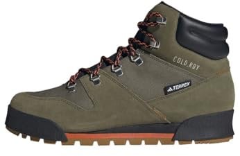 adidas Herren Terrex Snowpitch Cold.RDY Hiking Shoes Wanderschuhe, Olive Strata/Bronze Strata/Orange, 47 1/3 EU