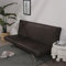 Surwin Sofabezug ohne Armlehnen 2/3 Sitzer, PU Leder Stretch Wasserdicht Armlose Clic Clac Sofabettüberzug Bunt Sofahusse Schonbezug Protector für Klappcouch Schlafsofa (180cm,Braune Spitze)