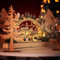 SPORTARC Weihnachtsbeleuchtung Holz Festliche Szenen LED Holz Weihnachtsdorf Szene Holz Weihnachten Dorf Häuser mit LED-Licht und Musik - Perfekter Urlaub