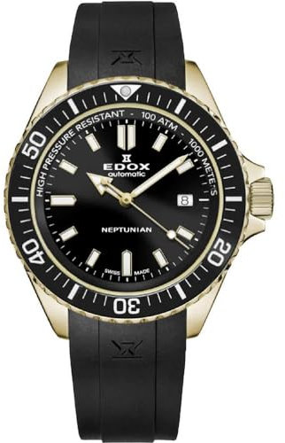 Edox Herren Analog Quarz Uhr mit Edelstahl Armband mid-39651