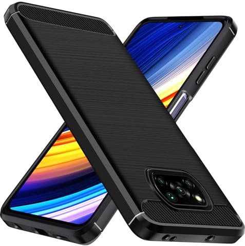 ivoler Funda para Xiaomi Poco X3 Pro/Xiaomi Poco X3 NFC, [Protección Militar] Carcasa Protectora Antigolpes, Fina Suave TPU Silicona Caso Delgada Anti-Choques Antihuellas Bumper Case, Negro
