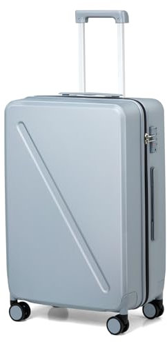 MILADA Gepäck HardShell Koffer, GRAU, Checked In 24 Inch, Für Reisen
