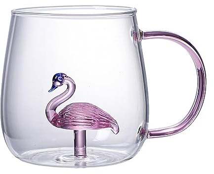Fellflying -Tier-Kaffeetasse, Süßes Eichhörnchen Im Inneren, 380 Ml Klarglas-Kaffeetasse Mit Henkel, Neuartige -Tier-Tassen, Hitzebeständige Niedliche Tassen, Teetasse, Milchtasse