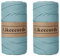 Likeecords 2 Rollen Makramee Garn 4mm x 130m Premium Polyester Kordelband Polypropylene Yarn Nylonschnur für Handwerk Häkelgarn für Taschen Wohndekorationen Umhängetasche Handtasche （Verde）