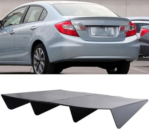 YujieNB ABS Auto Heckstoßstange Diffusor Spoiler für H-onda Civic 9th 2012-2015,Karosserie Kit Spoiler Blade Splitter,(Farbe: Schwarz)