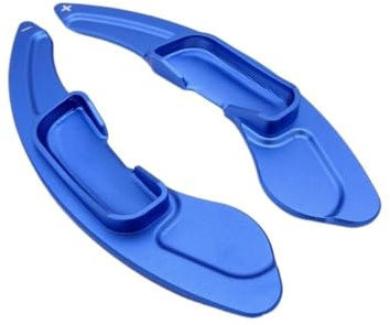 HhyY6LL Lenkrad-Schaltwippe Für Mazda 2 3 Atenza BM BN 6 GJ CX-3 DK CX-5 KF CX9 TC Skyactiv-CNG Sport,Modifizierte Teile Auto Lenkrad Schaltpaddle Teile Paddle Shifter Extension Dekoration,C-Blue