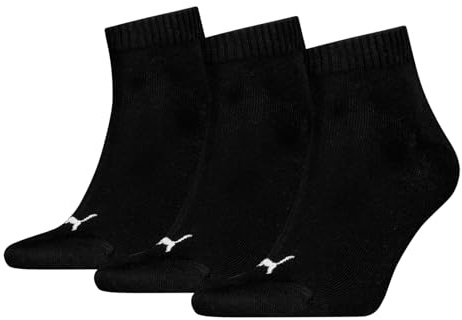 PUMA Unisex Plain Recycled Cotton Quarter Sock (3er Pack)