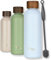 Milu Thermosflasche 500ml Isolierte Edelstahl Thermo Trinkflasche Thermoskanne Auslaufsichere Isolierflasche doppelwandig - Kohlensäure geeignet – inkl. Reinigungsbürste (Babyblau, 500ml)