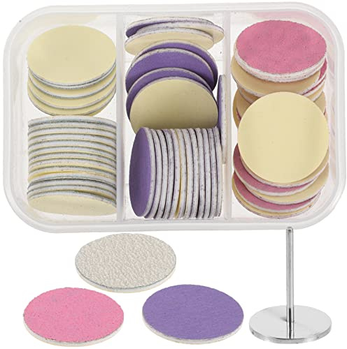 HONMEET Elektrische Hornhautentferner Pads 25mm Klein 60 Stück Schleifscheiben Für Pediküre Und Maniküre Füße Mit Lager Aufbewahrungsbox Für Fußpflege Zuhause Nagelstudio