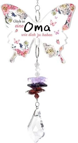 Tulolvae Oma Geschenk, Kristalle Sonnenfänger Glücksbringer für Beste Oma