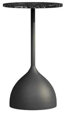 FZL02068LM Kleiner Teetisch Dekorative Tische aus Metall, Nachttische for Enge Räume, Schlafzimmer, Wohnzimmer, Cafeterias und Arbeitszimmer Beistelltisch(Schwarz)