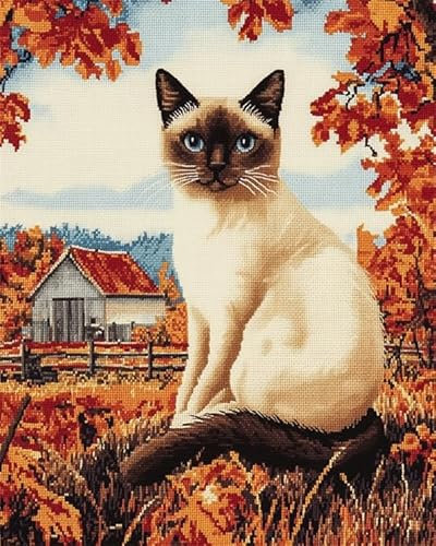 Kitquiver Teppich Knüpfen Set Zum Selber Machen Tier Katze 52X38cm DIY Knüpfsets mit Werkzeug Teppichherstellungs-Set Handarbeit für Anfänger für Anfänger für die Sofa-Heimdekoration