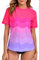 Halcurt Damen UV Shirt Kurzarm Rash Guard UPF 50+ UV Schutz Schwimmshirt Schnell Trocknender Badeshirt Bademode L