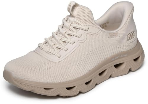 Skechers Damen Bobs Arc Waves Slip-InTurnschuhe, Natural Engineered Knit, 37 EU