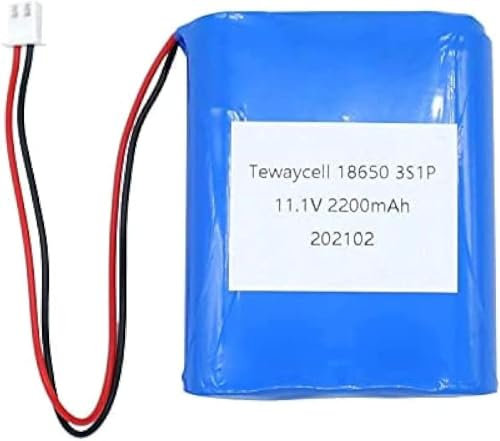 ZWDCVFGK Lithium-Ionen-Akku, 11,1 V, 2200 mAh, 3S1P 18650, wiederaufladbarer Akku, mit PCB-Schutz