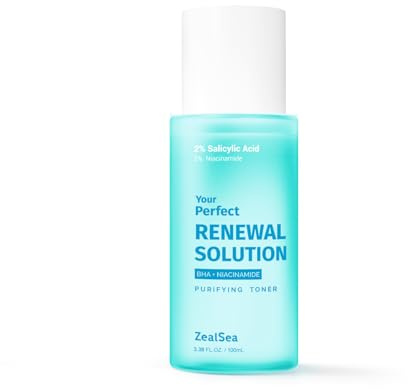 ZealSea Salicylsäure Toner, Mitesser-Entferner, BHA Flüssigpeeling (CICA, Reisegröße 100ml), Porenverkleiner, Alkoholfrei mit Niacinamid, Rötungsreduktion