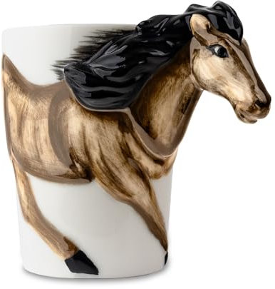 SKIPPI Tazza Cavallo, 270 ml, Manico Testa di Cavallo 3D