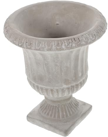 HYTROVE Cement Flower Vase Pedestal Flower Holder with Flat Base, Simple Nordic Style for Hydroponic Plants, Indoor Desktop Display, Gift for Gardening Lovers, Very Large Indoor Plant Pots
