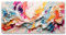 Leinwand Bilder Abstrakt Bunt Kunst Poster 200x100 cm Modern Leinwandbild Groß XXL Wohnzimmer Schlafzimmer Wandbild Kunstdruck Wandbilder Canvas Desing Wand Bild auf Leinwand Ohne Rahmen
