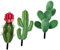 ibasenice 3 Pezzi Cactus Acrylic Garden Stake Decorazione per Esterni Forma Cactus per Atmosfera