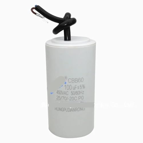 DSZUJTYROP 1pc CBB60 washing machine capacitance water pump dry dehydration startup capacitor 100UF 100X45MM white