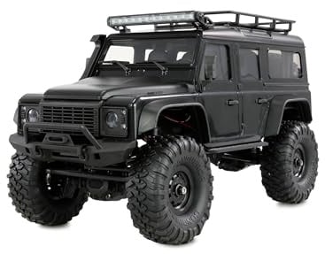 Amewi AMXRock Mini-D90 Scale Crawler 4WD 1:16 RTR schwarz inkl. Fernsteuerung, Akku, Ladekabel