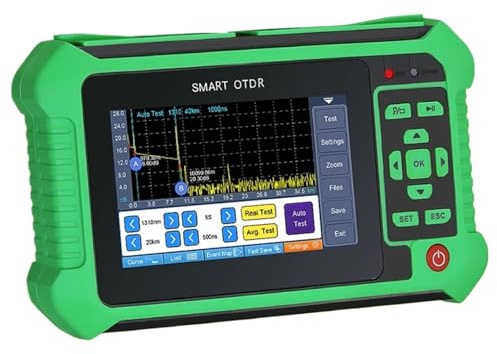 Glasfasertester, OTDR Fiber Optic Otdr-messgerät Mit 9 Funktionen VFL OLS OPM Ereignis Karte 22/24dB for 80km Fiber Kabel Ethernet tester(UPC)