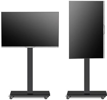 TV Mount Stand,Table Top LCD TV Frame Floor Stand - Mobile TV Cart Stand With Wheels - Floor TV Stand, 90 Degree Rotating Bracket, Adjustable Height TV Stand for 32-65 In