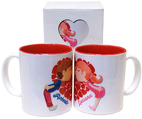 MP CREATIVE SRL Coppia Tazze Mug Personalizzate SanValentino