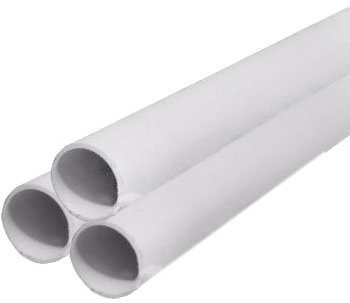 (Pack of 3) x Electrical Conduit Rigid White 20mm 1 meter length PVC Heavy Gauge