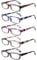 Kerecsen 5-Pack Reading Glasses Women Spring Hinge Pattern Design Glasses for Reading(+2.25, 5 Mix Color)