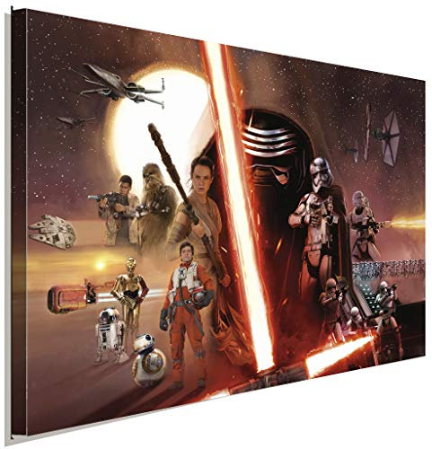 AK ART Star Wars The Force Awakens Leinwandbild Kunstdruck Wandbild Wanddeko XXL (60 x 40 cm)