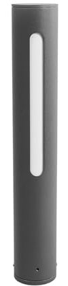 Lucande LED Außenleuchte Tomas (spritzwassergeschützt (Modern) in Alu aus Aluminium (1 flammig,) - Wegeleuchte Pollerleuchte Wegelampe Sockelleuchte