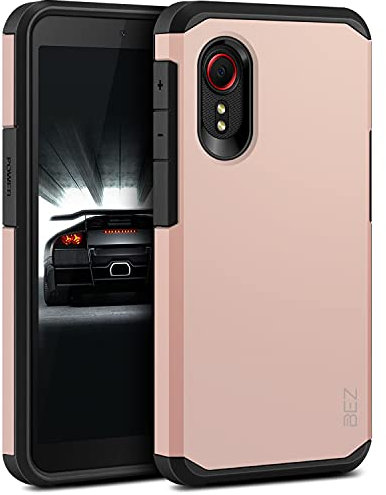 BEZ® Coque pour Samsung Xcover 5, Housse Etui pour Samsung Galaxy Xcover 5 Antichoc Survivor Double Protection Resistante, Or Rose