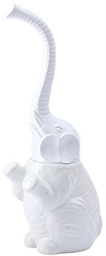 Klassisches Design Toilettenbürstenhalter Kreative Elefant Skulptur WC Reinigungsbürste Badezimmer Lange Griff Weiche Haarreinigungsbürste 360 ​​° Kein Sackgasse Toilettenschüssel Pinsel Toilettenbürs
