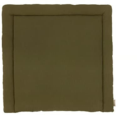 KraftKids Wickelauflage in Doppelkrepp Grün Herbstgrün, Wickelunterlage 75x70 cm (BxT), Wickelkissen