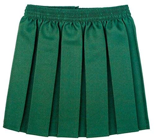 L S U Girls School Skirts Box Pleated Fully Elasticated Waist Skirt Kids School Uniform New