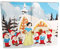 Krebs Glas Lauscha - Weihnachtsdekoration/Christbaumschmuck aus Glas - Mini Märchen Adventskalender - 24 teilig - Größe: ca. 3 cm + GRATIS 3er Set Sticker