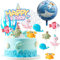 12 Stück 3D Cake Toppers Kinder Baby Party Ozean Themen Kuchen Dekoration Deko