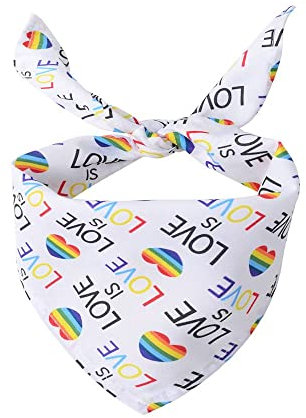 LUMoony 1Pcs Regenbogen Hundehalstücher Hund Dreieck Schal Haustier Bandanas Hundehalstücher Hunde Katzen Dreieck Bandana Waschbare Weihnachtshochzeits-Feiertags Verzierungen