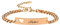 VNOX Personalisierte Gravur Paar Armbänder Personalisierbaren Armbänd Familie Armbänder|Partnerarmband für Paare|Pärchen Armband (herz-Roségold-a)