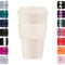 Ecoffee Cup 14oz 400ml Reusable Eco-Friendly 100% Plant Based Coffee Cup with Silicone Lid & Sleeve - Melamine Free & Biodegradable Dishwasher/Microwave Safe Travel Mug, Waicara