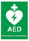 Indigos UG - Schild AED Defibrillator - 300x200 mm - Hotel, Firma, Schutz, Kita, Arzt, Praxis - Sicherheit - Warnung - Aluverbundplatte 3mm, Wohnung - Hinweisschild - Warnschild