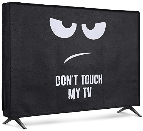 kwmobile Funda para Monitor 24 TV - Cubierta Protectora para Interior - No toques mi TV