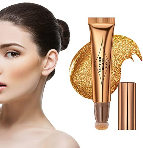Blush Beauty Wand, Gesichts Highlighter und Bronze Stick, Flüssiger Rouge-Stick, Highlighter Stick, Matte Liquid Cheek Blusher, Langanhaltendes Glattes Natürliches Mattes Finish, Gold