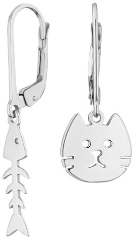JC Jeweller Carat Damen Ohrringe echt 925 Silber rhodiniert mit Geschenkbox Schmetterling (Katzenkopf)