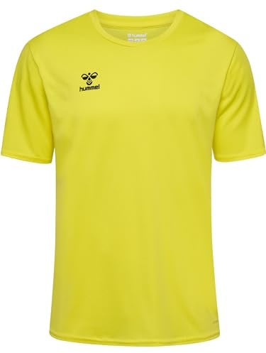 hummel Unisex Hmlessential Jersey S/S Shirt, Blazing Yellow, L EU
